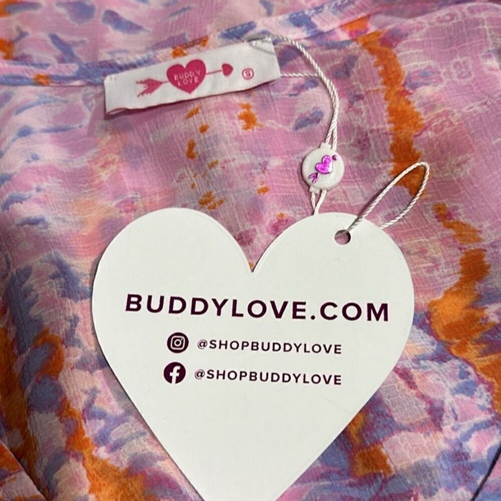 BuddyLove North Tunic Pushpop Tie-Dye Flowy Casual Top Size S - NWT - Picture 5 of 6